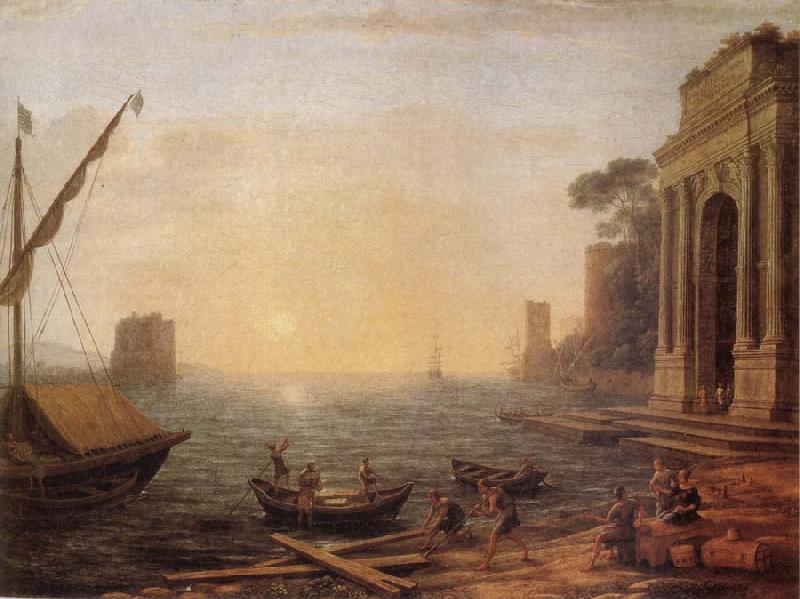 Claude Lorrain Seaport at Sunrise